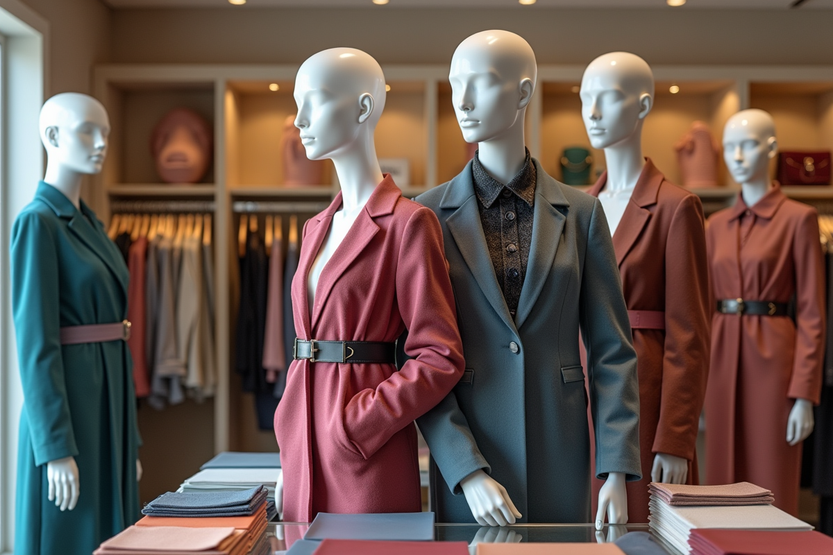 Boutique élégante mode hiver 2025 couleurs tendance