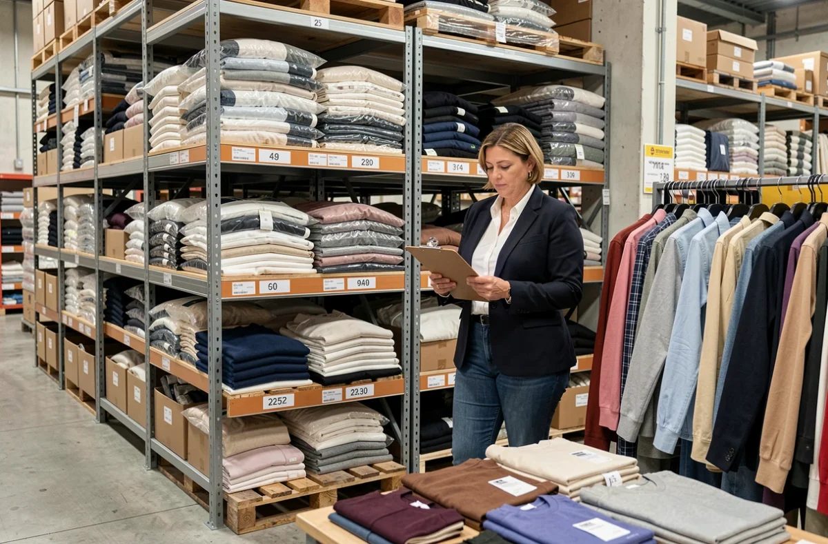 Entrepôt de vente en gros grande taille Grossiste Heaven à Marseille avec une acheteuse professionnelle