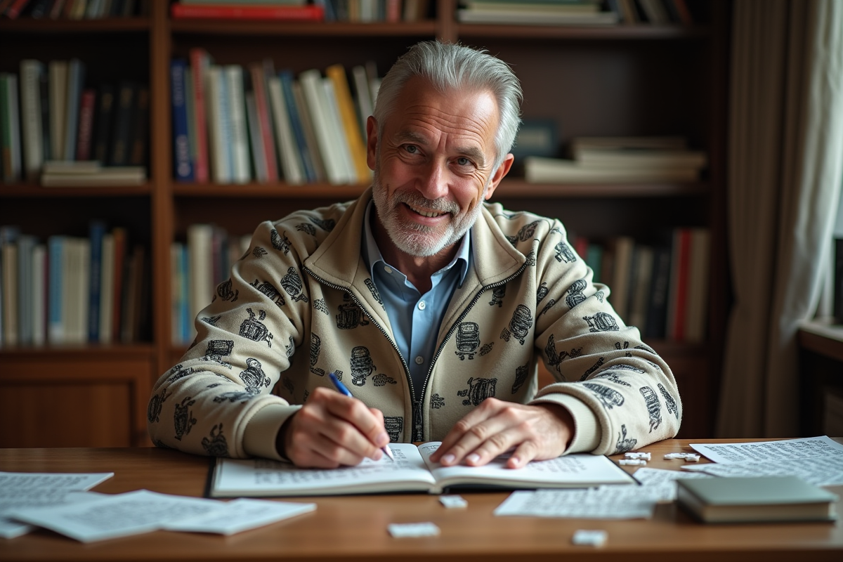 Homme en tenue décontractée résolvant un puzzle dans un bureau